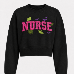 Black Spooky Nurse Sweater
