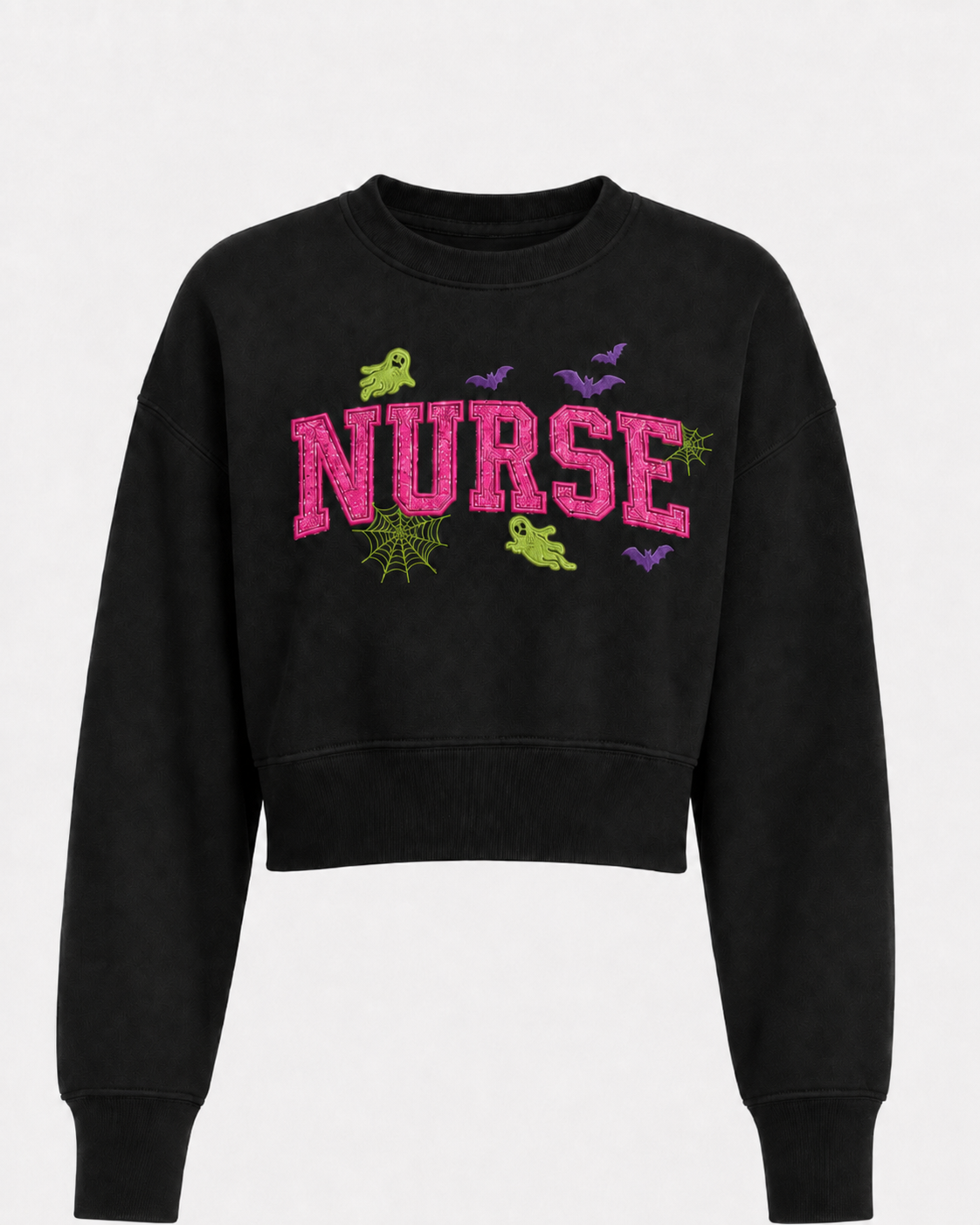 Black Spooky Nurse Sweater
